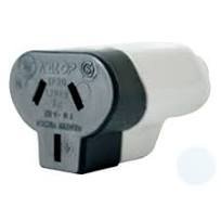 KALOP (KD44251) FICHA 10A K3 HEMBRA (3 PERNOS PLANOS) BLANCO