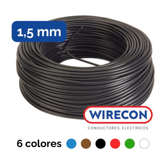 COND. UNIPIPOLAR 1X1.5 NORMALIZADO INDUSTRIAL NEGRO