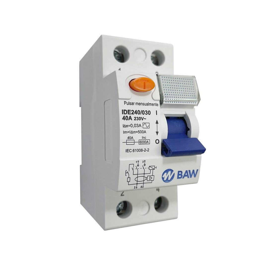 Interruptor diferencial 2P In=40A I∆n=30mA "AC" Inc=6000A