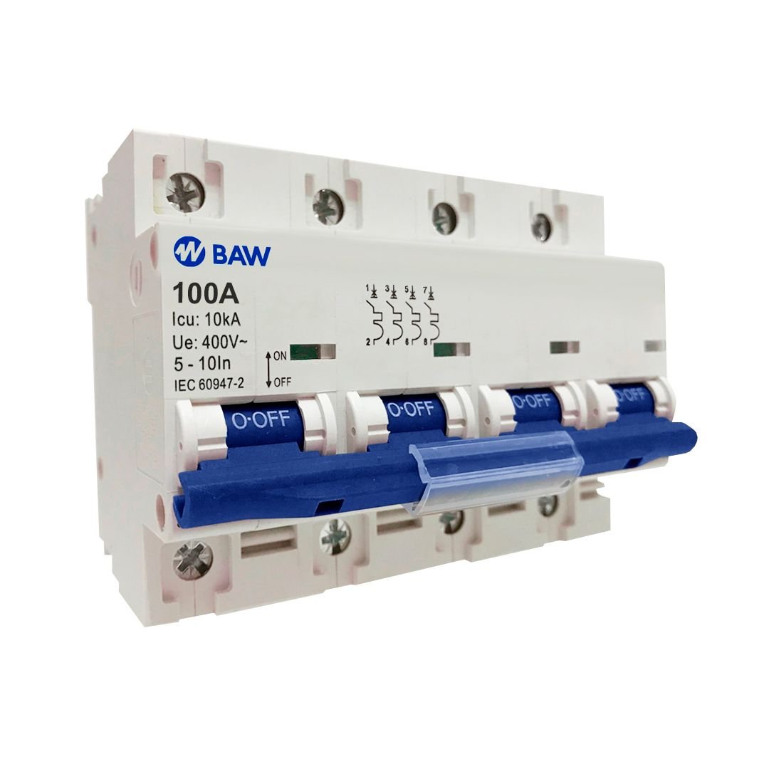 Interruptor TMg 4P 100A Icu=10kA. Curva C (5-10In)