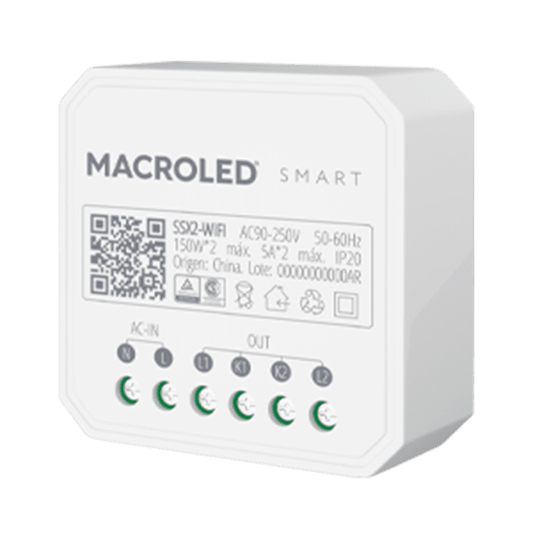 SMART SWITCH MACROLED AC90-250V 50/60HZ MAX 5A POR CANAL
