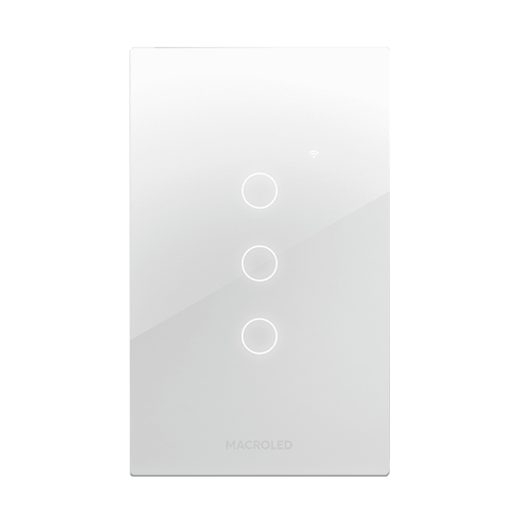 TECLA SMART MACROLED BLANCO 3 CANALES AC110-240V MAX 10A
