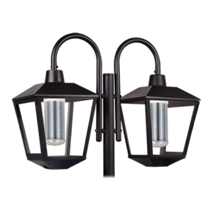 SAN JUSTO (5548) (FAROLAS) FAROLA DE JARDIN DOBLE CON COLUMNA 2.5MT (1 FAROL X BULTO)