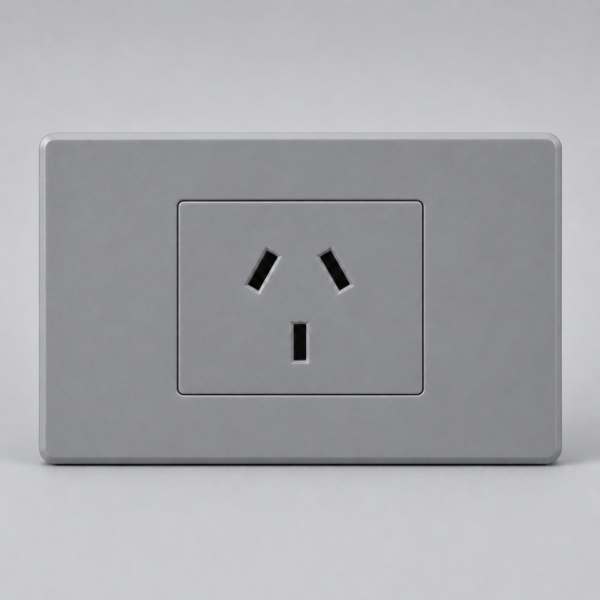 TOMACORRIENTE 20A MONACO GRIS MACROLED, AC 250V, 20A MAX. BASTIDOR METALICO