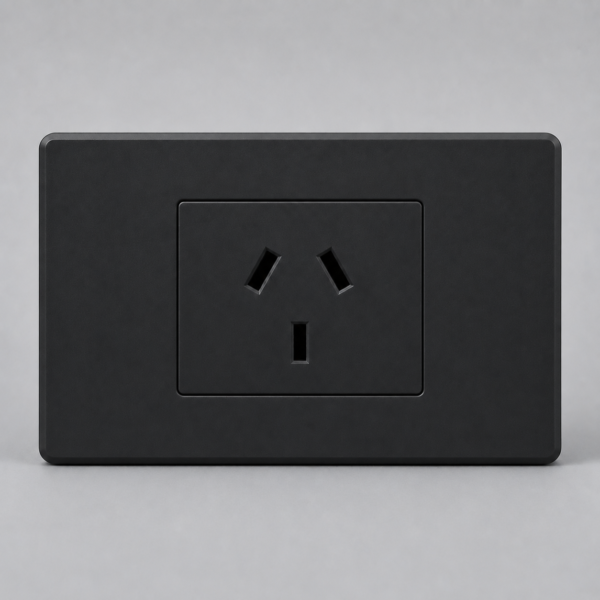 TOMACORRIENTE 20A MONACO NEGRO MACROLED, AC 250V, 20A MAX. BASTIDOR METALICO