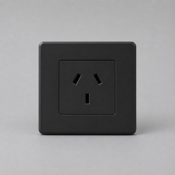 TOMACORRIENTE 20A MIGNON MONACO NEGRO MACROLED, AC 250V, 20A MAX. BASTIDOR METALICO