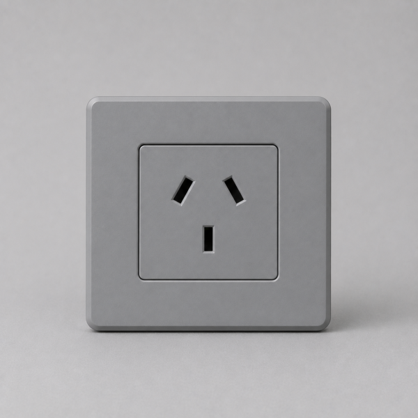 TOMACORRIENTE 20A MIGNON MILAN GRIS MACROLED, AC 250V, 20A MAX. BASTIDOR METALICO