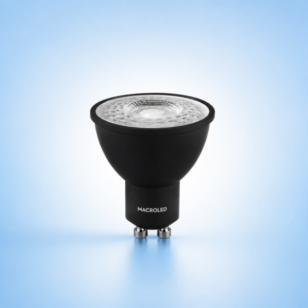 DICRO MACROLED ECO NEGRA 7W AC100-240V FRIO 6000K SPD1500V 38º