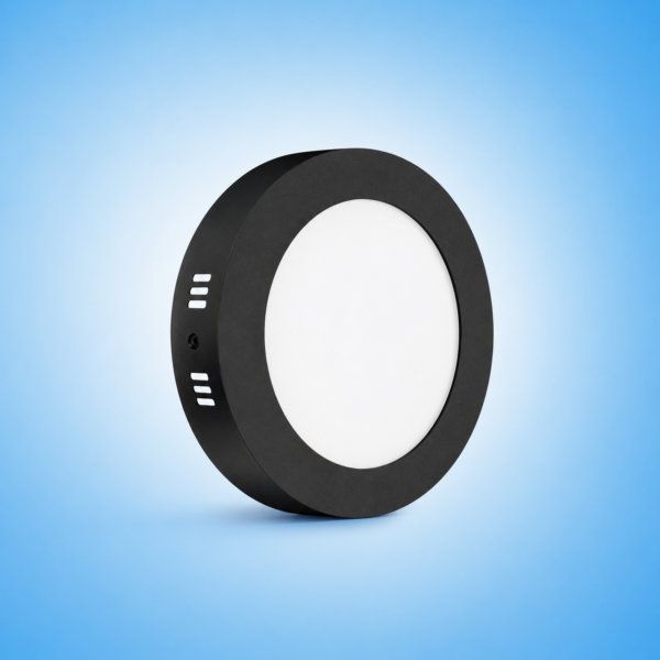 PANEL PLAFON CIRCULAR NEGRO MACROLED 12W AC85-265V FRIO 6000K