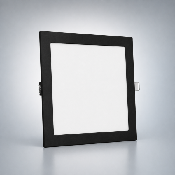 PANEL FLAT CUADRADO NEGRO MACROLED 18W AC85-265V NEUTRO 4500K