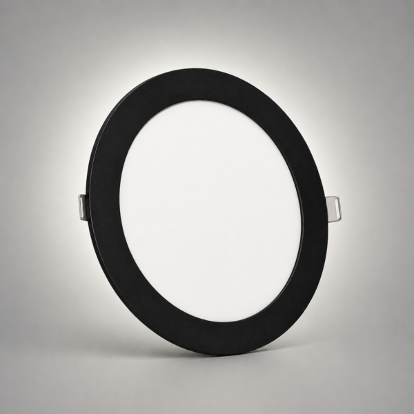 PANEL FLAT CIRCULAR NEGRO MACROLED 18W AC85-265V NEUTRO 4500K