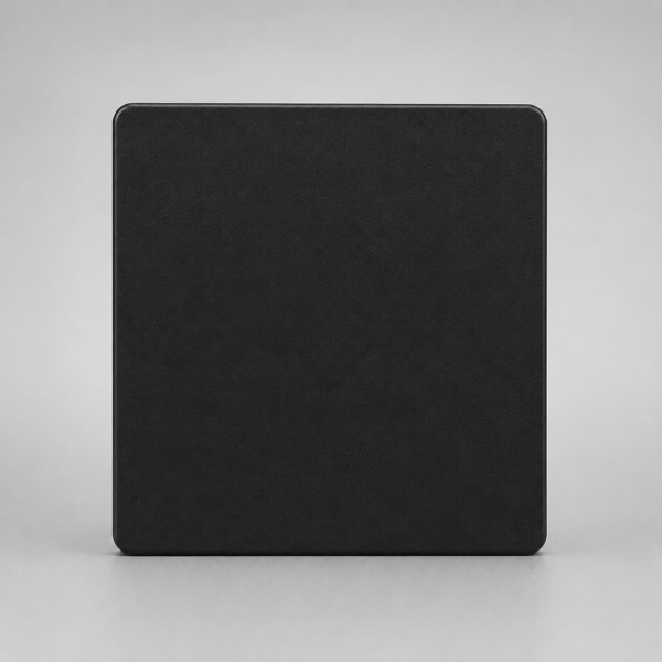 TAPA CIEGA MIGNON MONACO NEGRO MACROLED, BASTIDOR METALICO