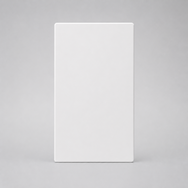 TAPA CIEGA RECTANGULAR MONACO BLANCO MACROLED, BASTIDOR METALICO