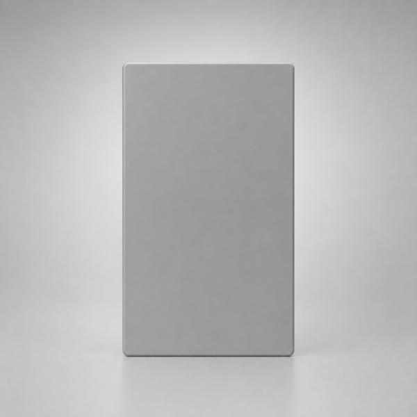 TAPA CIEGA RECTANGULAR MONACO GRIS MACROLED, BASTIDOR METALICO