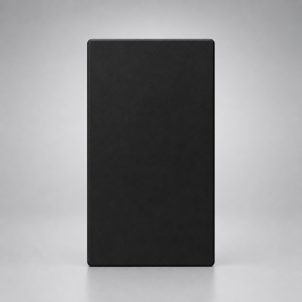 TAPA CIEGA RECTANGULAR MILAN NEGRO MACROLED, BASTIDOR METALICO