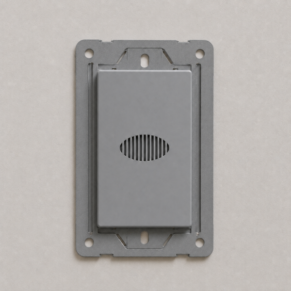 ZUMBADOR DE TIMBRE MONACO GRIS MACROLED, AC 250V, 10A MAX. BASTIDOR METALICO