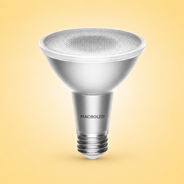 PAR30 VIDRIO 12W MACROLED, AC180-265V, 40 GRADOS, E27, BLANCO CALIDO 2700K