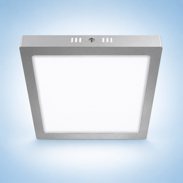 PANEL PLAFON CUADRADO PLATEADO MACROLED 18W AC85-265V FRIO 6000K