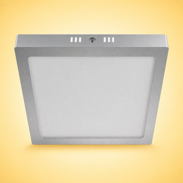 PANEL PLAFON CUADRADO PLATEADO MACROLED 24W AC85-265V CALIDO 3000K