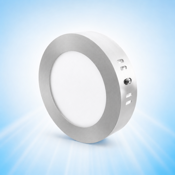 PANEL PLAFON CIRCULAR PLATEADO MACROLED 12W AC85-265V FRIO 6000K