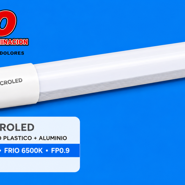 TUBO MACROLED PLASTICO + ALUMINIO 48W AC185-265V 240CM FRIO 6500K FP0.9